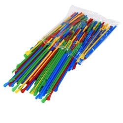 Paragon Sno-Cone Multicolor Spoon Straws (200 pack) Paragon Sno-Cone Multicolor Spoon Straws (200 pack)