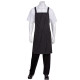 Chef Works F35-BWP0 Cross-Back Bib Apron White Pinstripe