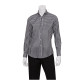 Chef Works W500BWCM Women's Gingham Dress Shirt Black M