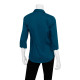 Chef Works WA34BLU2XL Women's Finesse 3/4 Sleeve Fitted Shirt Blue 2XL