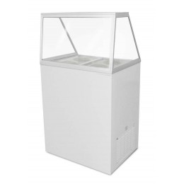 Excellence EDC-4HC Ice Cream Freezer Dipping Cabinet 4 Tub Capacity Straight Glass