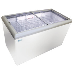 Excellence HB-14HCD Dual Temp Display Cabinet Cooler/Freezer Sliding Flat Lid 14 cu ft
