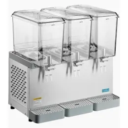 Crathco SR-35-16 Refrigerated Stainless Steel Beverage Dispenser, 3 Bowl