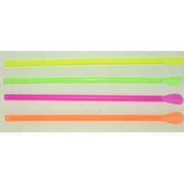 Neon Unwrapped Spoon Straws Assorted Colors 25/400ct